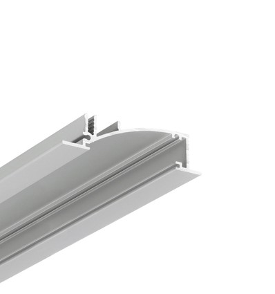 1m aluprofil FLAT8 H/UX - Anodiseret, indbygget, LED skinne