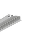 1m aluprofil FLAT8 H/UX - Anodiseret, indbygget, LED skinne