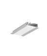 1m aluprofil FLAT8 H/UX - Anodiseret, indbygget, LED skinne