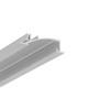 1m aluprofil FLAT8 H/UX - Ubehandlet aluminium, indbygget, LED skinne