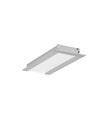 1m aluprofil FLAT8 H/UX - Anodiseret, indbygget, LED skinne