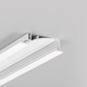 1m aluprofil FLAT8 H/UX - Hvid, indbygget, LED skinne
