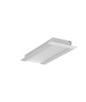 1m aluprofil FLAT8 H/UX - Ubehandlet aluminium, indbygget, LED skinne