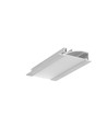 2m aluprofil FLAT8 H/UX - Ubehandlet aluminium, indbygget, LED skinne