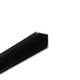 1m aluprofil CABI12 DUO E - Sort anodiseret, hjørne, LED skinne