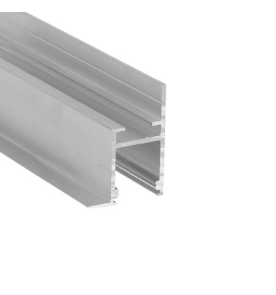 2m aluprofil FRAME14 BC/Q - Ubehandlet aluminium, indspartling, LED skinne