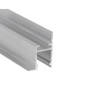 2m aluprofil FRAME14 BC/Q - Ubehandlet aluminium, indspartling, LED skinne