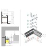 2m aluprofil FRAME14 BC/Q - Ubehandlet aluminium, indspartling, LED skinne