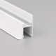 2m aluprofil FRAME14 BC/Q - Hvid lakeret, indspartling, LED skinne