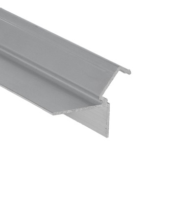1m aluprofil GLOW12 DOWN A1C - Ubehandlet aluminium, indspartling, LED skinne