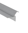 1m aluprofil GLOW12 DOWN A1C - Ubehandlet aluminium, indspartling, LED skinne