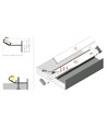 2m aluprofil GLOW12 UP A1C - Ubehandlet aluminium, indspartling, LED skinne