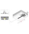 1m aluprofil HIDE10 C4 - Anodiseret, indspartling, LED skinne