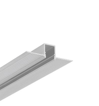 1m aluprofil HIDE10 C4 - Ubehandlet aluminium, indspartling, LED skinne