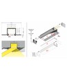 2m aluprofil LINEA-IN20 TRIMLESS EE7F - Anodiseret, indspartling, LED skinne