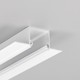 2m aluprofil LINEA-IN20 TRIMLESS EE7F - Hvid lakeret, indspartling, LED skinne