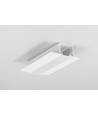 1m aluprofil LINEA-IN20 TRIMLESS EE7F - Hvid lakeret, indspartling, LED skinne