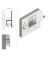 1m aluprofil OMNI10 AC2 PLUS - Ubehandlet aluminium, indspartling, LED skinne