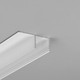 2m aluprofil PLANE14 SIDE BC3 - Hvid lakeret, indspartling, LED skinne