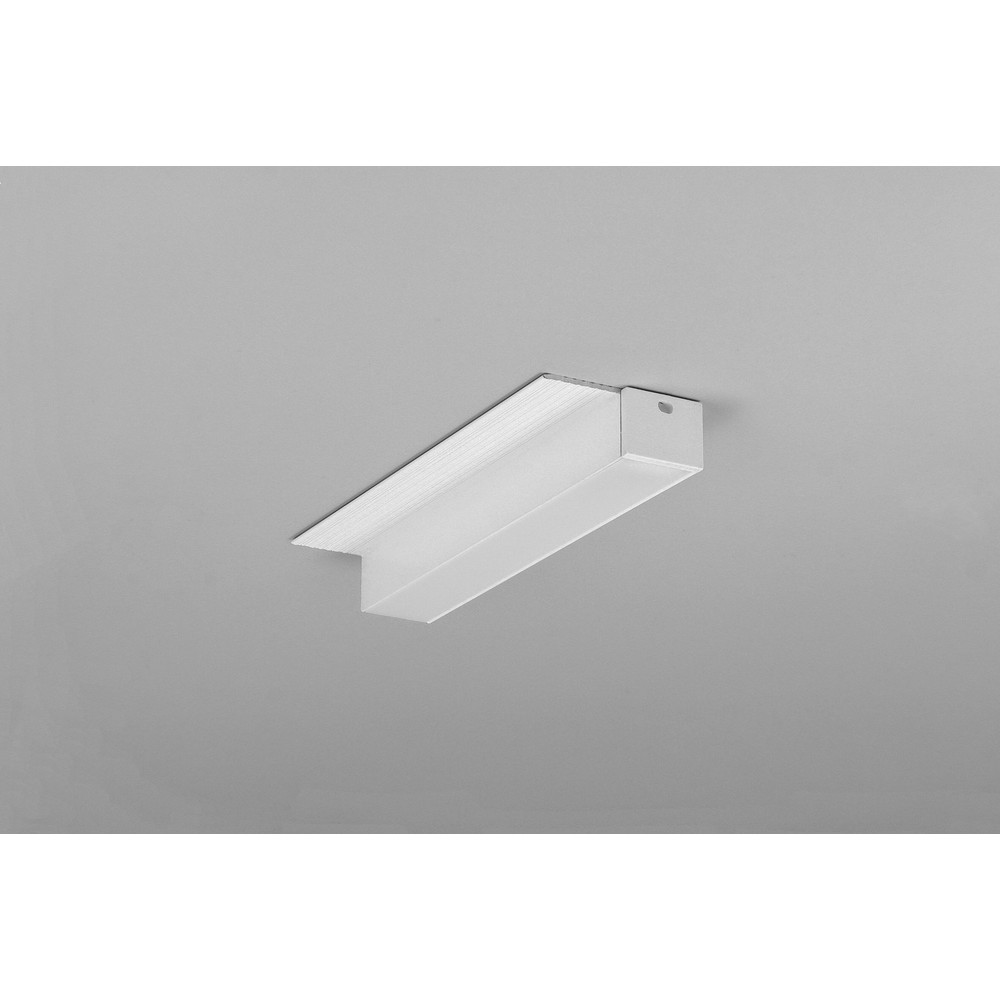 2m Aluprofil Plane14 Side Bc3 - Hvid Lakeret, Indspartling, Led Skinne - Topmet