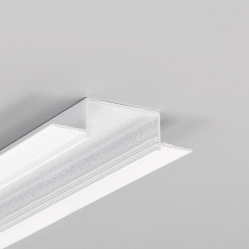 2m aluprofil VARIO30-04 ACDE-9 - Hvid lakeret, indspartling, LED skinne