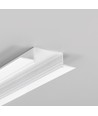 2m aluprofil VARIO30-04 ACDE-9 - Hvid lakeret, indspartling, LED skinne