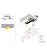 2m aluprofil VARIO30-04 ACDE-9 - Hvid lakeret, indspartling, LED skinne