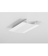 2m aluprofil VARIO30-04 ACDE-9 - Hvid lakeret, indspartling, LED skinne