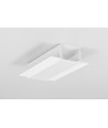 2m aluprofil VARIO30-05 ACDE-9 - Hvid lakeret, indspartling, LED skinne