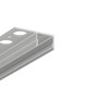 1m aluprofil UNI-TILE12 180DEG C PLUS - Anodiseret, fliseprofil, LED skinne