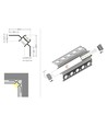 2m aluprofil UNI-TILE12 90DEG C PLUS - Anodiseret, fliseprofil, LED skinne