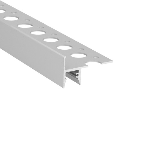 1m aluprofil UP-TILE10 A - Anodiseret, fliseprofil, LED skinne