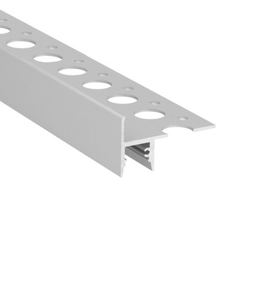 1m aluprofil UP-TILE10 A - Anodiseret, fliseprofil, LED skinne