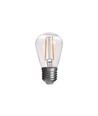 10 stk E27 2W LED pære - ST14, COB filament, klart glas