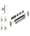 1m aluprofil BACK10 A/UX - Hvid lakeret