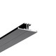 2m aluprofil BACK10 A/UX - Sort lakeret