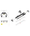 1m aluprofil PEN12 CJ - Sort lakeret