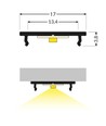 2m aluprofil FIX12 - Ubehandlet aluminium