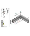 1m aluprofil SKIRT10 AC2/Q9 - Ubehandlet aluminium