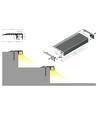 2m aluprofil UP-MINI10 A - Anodiseret