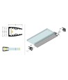 2m aluprofil MIKRO10 + 2m monteringsprofil MIKRO10 - Anodiseret