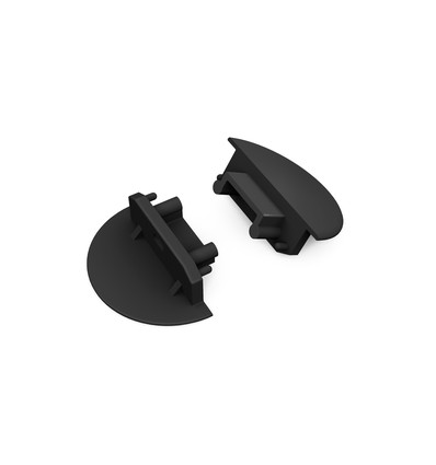 Endestykke GROOVE14 GEN2 - Med hul, sort