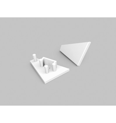 Endestykke CORNER10 GEN2 - Hvid