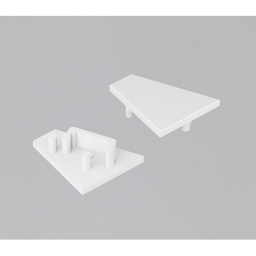 1 stk. Endestykke CORNER12.V2 - Hvid