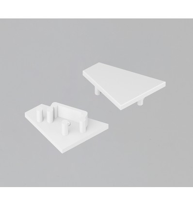 Endestykke CORNER12.V2 - Hvid