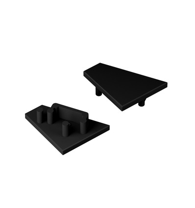 Endestykke CORNER12.V2 - Sort