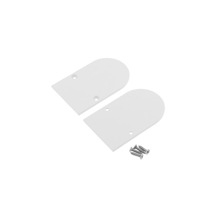 Endestykke NAMI23 - Metal, hvid lakeret