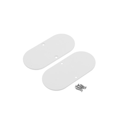 Endestykke NAMI23-D9 - Metal, hvid lakeret