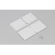 1 stk. Endestykke COMBO30-01A-E9 - Metal, hvid