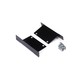 Endestykke PHIL RECESSED - Metal, sort